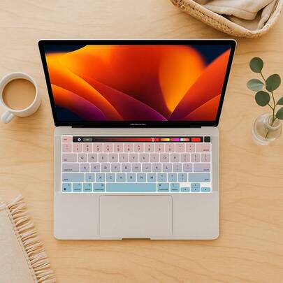 1pc Silicone Multi-Language Keyboard Cover Protector, Compatible With Macbook Pro 13-Inch (M2 Chip, 2022), A2289/A2251/M1 Chip (2021/2020), And Pro 16-Inch (A2141 Chip, 2019), Support English/Spanish/Ukrainian/Korean