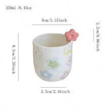 陶瓷杯 咖啡杯 水杯 马克杯 茶杯 无盖 适用于茶饮 会议室 办公室 个人 专用 日式风格 - 彩色 - 查看 9