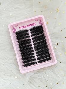 216 Pcs D Curl Individual Eyelash Cluster 80P D Curl DIY Eyelash Cluster Left & Right Matched Super Dense Fluffy Reusable Independent Eyelash Extension Makeup Suitable For Home Use Outings Daily Life Dates Parties Music Festival And Travel Essential - D - View 3