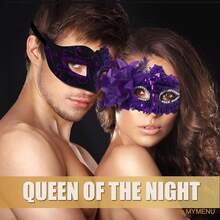 MYMENU Masquerade Mask For Women Couple Masquerade Mask For Men Shiny Venetian Mask Halloween Mask For Party Prom - Purple - View 7