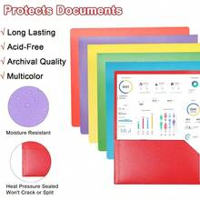 File Folders With Pockets Back To School Supplies 6 Pack Colored Plastic 2 Pocket Folders Bulk Document Resume Portfolio Homework Paper Folder Students Teacher School Office Supplies Folder - 有色 - 查看 4