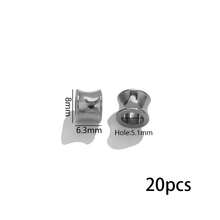 20 Pcs Stainless Steel 18K Gold-Plated Spacer Barrel Beads DIY Bracelet Necklace Bead Accessories Gold Positioning Bead Jewelry Making - Bead - View 8