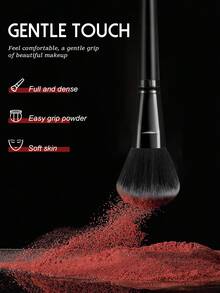 40件套化妆刷套装，包含：20支化妆刷、4个三角化妆海绵、4个迷你化妆海绵、1个洗脸海绵、4个迷你气垫粉扑、1个发带、2个腕带。全套产品适合初学者，方便携带，也可作为礼物赠送。 - 黑色 - 查看 3