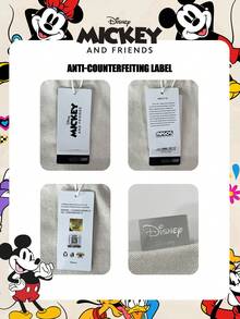 Disney 官方授权米奇图案购物袋/糖果袋，大容量可折叠手提袋/抽绳单肩包/轻便手提包，官方授权糖果袋 - 可验证，女士/女孩/少女适用，适合日常/购物。 - 彩色 - 查看 3
