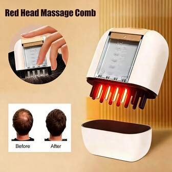 电动护发油涂抹器头皮按摩器，生发梳和精华按摩梳