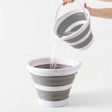 1 xô gấp gọn, xô gấp di động dùng để vệ sinh, câu cá, cắm trại, làm vườn, rửa xe. Xô gấp đa năng phù hợp cho phòng tắm gia đình, giặt giũ, nhà bếp, ngoài trời, xe RV. Di động, tiết kiệm không gian, bền và dễ vệ sinh. - Xám - Xem 2