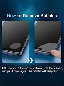 2 st. skärmskydd i härdat glas med 9H-hårdhet, klart, reptåligt, stötsäkert, vattentätt, kompatibelt med 11/12/13/14pro Max/15pro Max/16/16pro/16plus/16pro Max/16e/17/17 Air/17 Pro/17 Pro Max