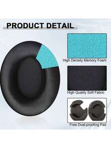 适用于 WH-1000XM4 (WH1000XM4) 耳机的替换耳垫，隔音泡沫耳垫，加厚设计