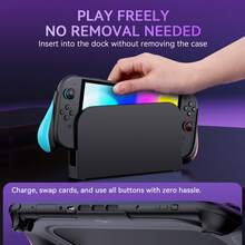 IINE Ergonomic One Piece Grip Case For Switch 2, Durable& Lightweight Ergonomic Comfort Grip Shockproof Cover Protective Case Enhanced Grip Cover Game Accessories - Black - View 8