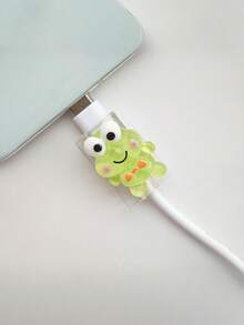 Protector de cable encantador de rana para carga de teléfono móvil, protector de cable de carga, salvacables, protector de cable de teléfono con diseño de rana para amantes de los animales, regalo para mejor amigo, regalo pequeño y lindo para cumpleaños, boda, San Valentín, Día de la Madre, Día del Padre - Multicolor - Ver 5