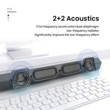 PHILIPS Computer Speakers For Desktop PC, Bluetooth PC Speakers, Dual Connection Modes Computer Sound Bar, Gaming Speakers - Multicolor - View 4