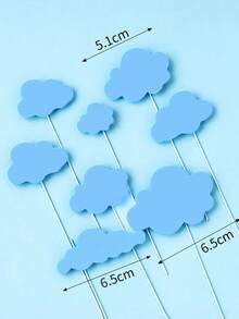 8 piezas Decoraciones de pastel en forma de nube blanca, Decoraciones 3D de espuma para pasteles adecuadas para fiestas de cumpleaños, celebraciones de inauguración, días festivos, Día del Padre, Navidad - Multicolor - Ver 13