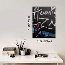 Framed A Boogie Wit Da Hoodie Poster - Urban Hip-Hop Wall Decor With Hooks, Red & Black Graffiti Canvas Art Print - Ready-To-Hang Music Artist Decoration For Bedroom, Living Room, Office - Perfect Gift For Hip-Hop Fans, Bedroom Artwork, Durable Frame, Modern Decorators - Đã đóng khung - Xem 5
