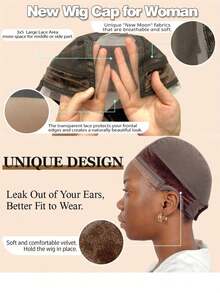 Lace Wig Grip Cap Women 4x5 Transparent Lace Wig Cap Non Slip Wig Gripper Headband With Silicone Keeping Wigs In Place Adjustable Lace Wig Gripper Make Your Wigs Gluless - 彩色 - 查看 7