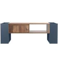 Modern Coffee Table With Double-Sided Storage, Large Shelf And Additional Inner Compartment – Versatile Living Room Table With Practical Organizational Design. - Black + Gray - View 5