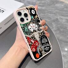 A Stylish Phone Case That Does Not Include A Lanyard Or Stand. Western Leopard Phone, Cherries Skull Horseshoe Vinyl Treaty Oak Revival With Country Rock Vibes, Now Aesthetic, 17 16 15 14 13 12 11 Pro Plus X, S25 S24 S23 S22 S21 Ultra - 粉色 - 查看 3