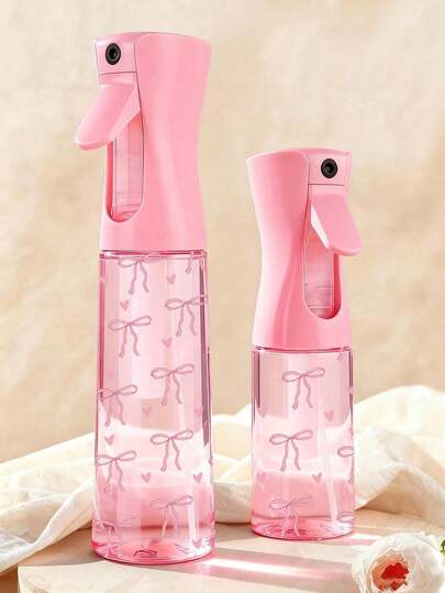 200ml/300ml Refillable High Pressure Continuous Fine Mist Sprayer Bottle, Bow Tie Design, Professional Hair Styling Tool, Hair Care Product Accessory, Salon & Travel Essential