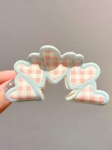 4pcs/Set Women Cute Shark Claw Hair Clips, Cloud, Heart, Bow Design Hair Accessories, Fashion Versatile Elegant Simple Solid Color Hair Claws, Suitable For Daily, Casual, Party, Beach, Vacation, Hairstyling, Washing Face/Hair, Makeup, Outfit Accessories, Autumn/Winter/Spring/Summer Women Claw Clip - Multicolor - View 9