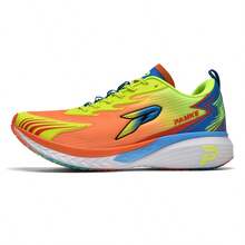 Zapatos de running profesionales para hombres, con placa de carbono, cómodos y casuales - Naranja Coral - Ver 2