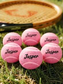 1/3/6pcs Custom Tennis Ball, Personalized Text Tennis Ball, Customized With Your Name, Multiple Colors Available, For Beginner Training And Match, Massage Pet Ball, Chew Toy, Custom Logo Tennis Accessory, Stress Relief Pet Supplies - Multicolor - View 9