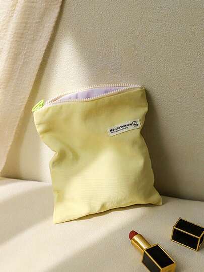 Mini kosmetikväska, lätt nylonpåse med dragkedja, bärbar minimalistisk sminkväska, mynt, binda, förvaringsväska för necessärer, praktisk reseaccessoar, present till mamma, flickor