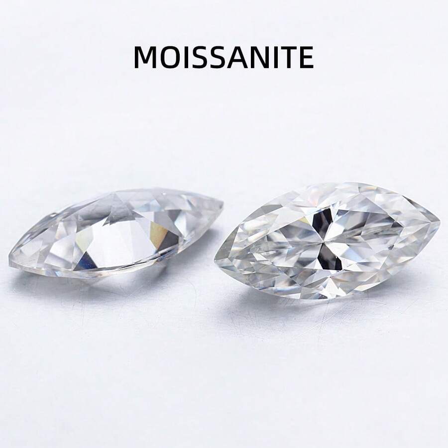Moissanite Marquise Cut Loose Gemstone For Pendant, Necklace, Ring, Stud Earrings, Jewelry Making