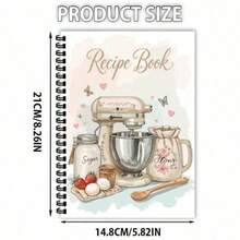 1pc Personalized Recipe Notebook, Handmade Spiral Blank Recipe Book For Organizing Home Recipes, Customizable Cookbook Journal, Unique Gift For Chefs And Bakers - Nhiều màu - Xem 3