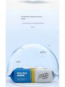 80张加厚厨房湿巾，超大包装，厚实耐用，有效清洁油脂和污垢，适用于炉灶、烤箱、台面，柠檬香味 - 藍色加厚客製化超大包 - 查看 5