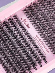 280pcs D-Curl Natural Eyelash Extension Kit, Eyelash Cluster Set, Delicate Eyelash Extensions, 9-16mm Individual Lashes, Includes Eyelash Glue And Tweezers, DIY At Home, Suitable For Beginners, Travel, Daily Wear, Weddings, Dates, Parties, Holidays, Great For Christmas/Halloween/Gift Eyelash Set - màu đen - Xem 12