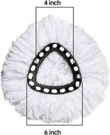 4 Paquete de Repuestos de Cabezales de Trapeador Compatibles con O-Ceda EasyWring Spin Mop, Repuesto de Trapeador de Microfibra Spin Mop para Limpieza Fácil, Reemplazo de Cabezal de Trapeador para Limpieza Profunda del Piso para el Hogar y la Oficina - ColorA - Ver 7