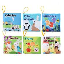 Toddler Early Education Tactile Cognitive Books –Reusable,Washable & Waterproof,Teether-Early Learning Essential Supports Early Development Interaction Educational Enlightenment Crinkle Books For Infants & Toddlers Gift For Newborn Boys & Girls - Multicolor - View 12
