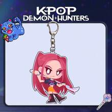 K-POP 魔女猎人 Kpop 恶魔猎人 亚克力钥匙扣套装，卡通偶像娃娃包挂件，可爱动漫风格配饰，送给音乐爱好者/青少年/成人的精美礼物，适合生日、圣诞节、万圣节、情人节、新年和周年纪念日等庆祝活动 - 彩色 - 查看 3