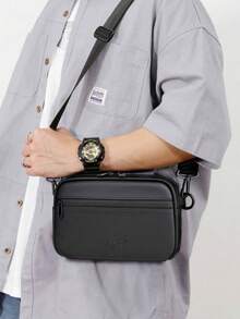 Men's Fashion Casual Messenger Bag, Large Capacity Youth Street Crossbody Bag, New Style Gift