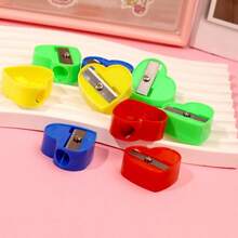 100/200/300/400/500pcs New Upgraded Single Hole Small Cube Pencil Sharpener, Primary School Student Manual Plastic Rotary Pencil Sharpener, Stationery Gift [Colors Randomly Sent],Back To School - Multicolor - View 10