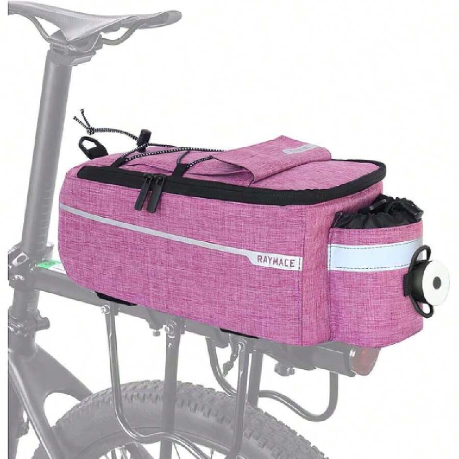 Bike Rear Rack Bag With Tail Light, Bike Truck Cooler Bag For Warm Or Cold Items,40293235 - Màu tím  Violet - Xem 1