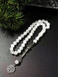 New Multicolor 45 Beads Resin Single Strand Tasbih, Meticulously Crafted With Silver Ornaments, Islamic Religious Ritual, Collector-Grade Faith Accessory - Multicolor - View 21