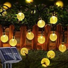 Magic Su Solar Powered LED String Lights, 20/30/100 LED Bulbs Options, 8 Lighting Modes - Suitable For Cafe, Porch, Stairs, Outdoor Events, Thanksgiving, Graduation, Earth Day, Indoor Lighting. Solar Rechargeable LED String Lights, Durable And Suitable For Outdoor Use. - Multicolor - View 16