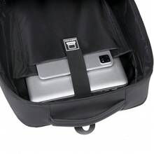 大容量可扩展背包，男士功能性笔记本电脑包，简约商务多功能旅行背包，带独立鞋仓，可容纳14英寸笔记本电脑，符合随身行李标准，适合大学、户外活动、旅行、通勤、短途旅行、休闲和户外使用。 - 彩色 - 查看 5