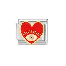 Kit modular de estilo DIY, módulos de pulsera desmontables de acero inoxidable con diseño de ojo malvado, estrella, corazón en estilo punk y graffiti, versátil y adecuado para hacer joyas personalizadas, apto para hombres y mujeres, gran idea de regalo - Acero - Ver 23