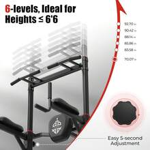 FEIERDUN Power Tower Pull Up Bar Station, 450LBS Stable Pull Up Dip Station For Home Gym Strength Training Equipment - Black - View 5