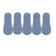 5双装女士夏季冰丝船袜，超薄透气隐形袜，带防滑硅胶垫，适合低帮鞋 - 彩色 - 查看 12