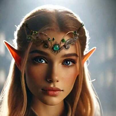 1pc Vintage Elegant Women's Metal Crystal Forest Branch Headband, Handmade Forest Fairy Hair Accessory With Butterfly, Deer, Tree Branch Decor, Suitable For Halloween Costume