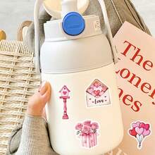 50pcs Colorful Love Envelope Graffiti Stickers, Decorate Cups, Diaries, Computers, Skateboards, Waterproof Stickers - Multicolor - View 11