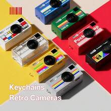 1080P Mini Keychain Camera - 0.96" HD Screen, 8MP Vintage SLR Design, 160° Wide Angle, Anti-Lost Strap, Rechargeable Portable DV Camera Suitable For Adults/Teens/Outdoor Travel - Multicolor - View 2