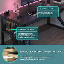 Mesa De Juego Completamente Negra,120*60*75cm. - Multicolor - Ver 4