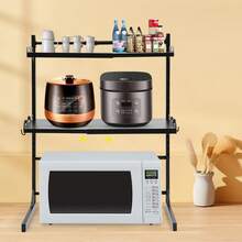 YUNRUX Microwave Oven Stand - Black - View 9