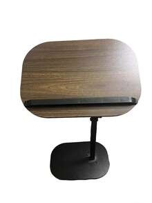 1pc Rotatable & Height Adjustable Side Table. Easy To Assemble, Suitable For Any Space, Can Be Placed Next To Sofa, Bedside Or Used As Coffee Table. Ideal For Indoor, Outdoor And Camping Use. Available Colors: Walnut/Black