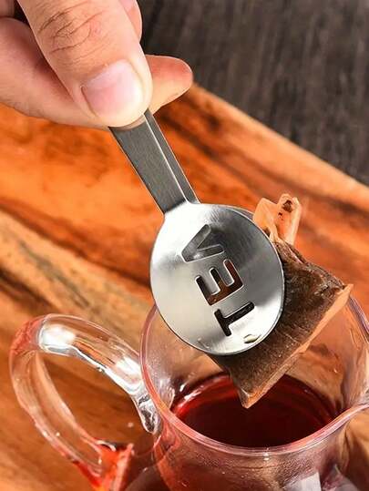 1pc Stainless Steel Tea Bag Clip, Tea Tweezers, Herb Tea Cup Clip, Chinese Medicine Folder