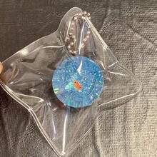 1个海洋星球金鱼挤压玩具，亮片减压玩具，TPR硅胶慢回弹，包包挂饰钥匙扣配件 - 彩色 - 查看 4