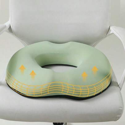 1 st ergonomisk munkkudde för kontorsstol | Höft- och midjestödskudde, perfekt för långvarigt sittande, bilkörning och kontorsarbete | Maskintvättbar polyester, modern komfortdesign, slitstarkt mjukt material